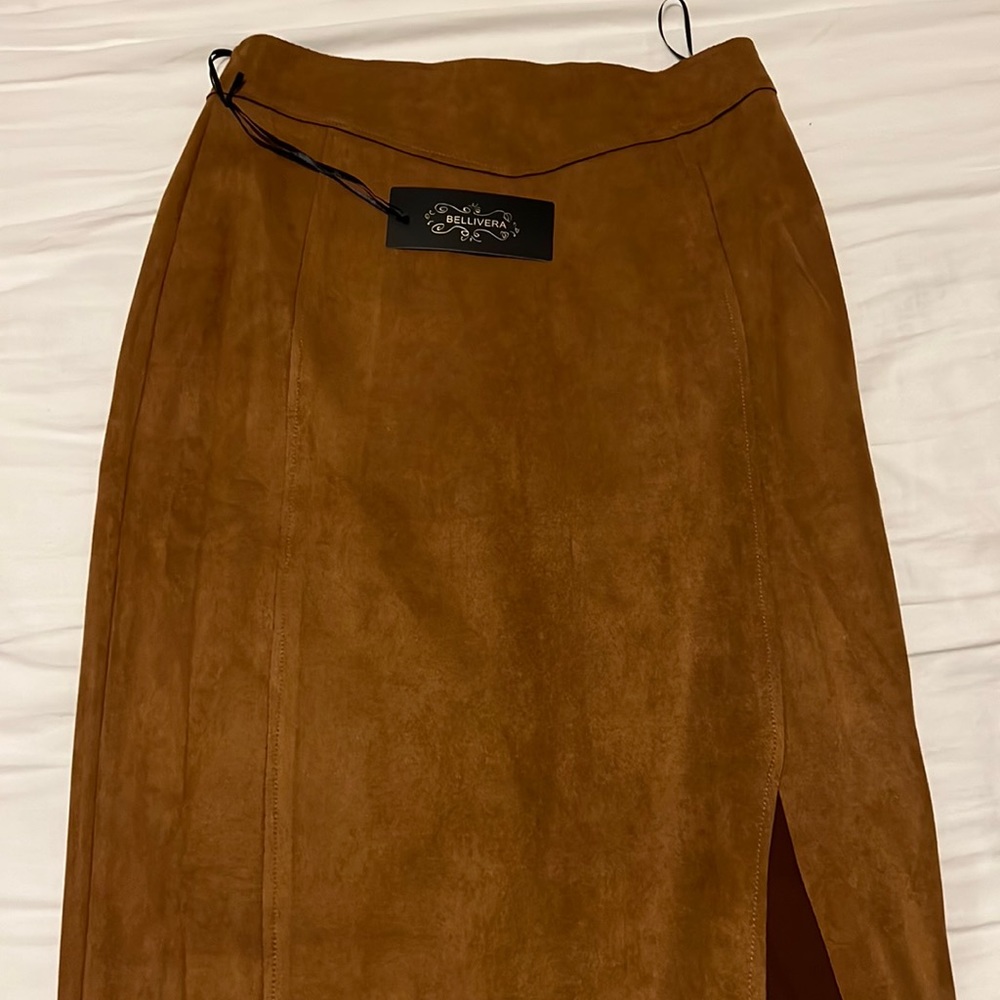 Brown pencil skirt